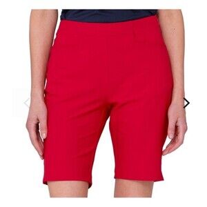 Dunning Womens M Red 9” Player Fit Golf Short